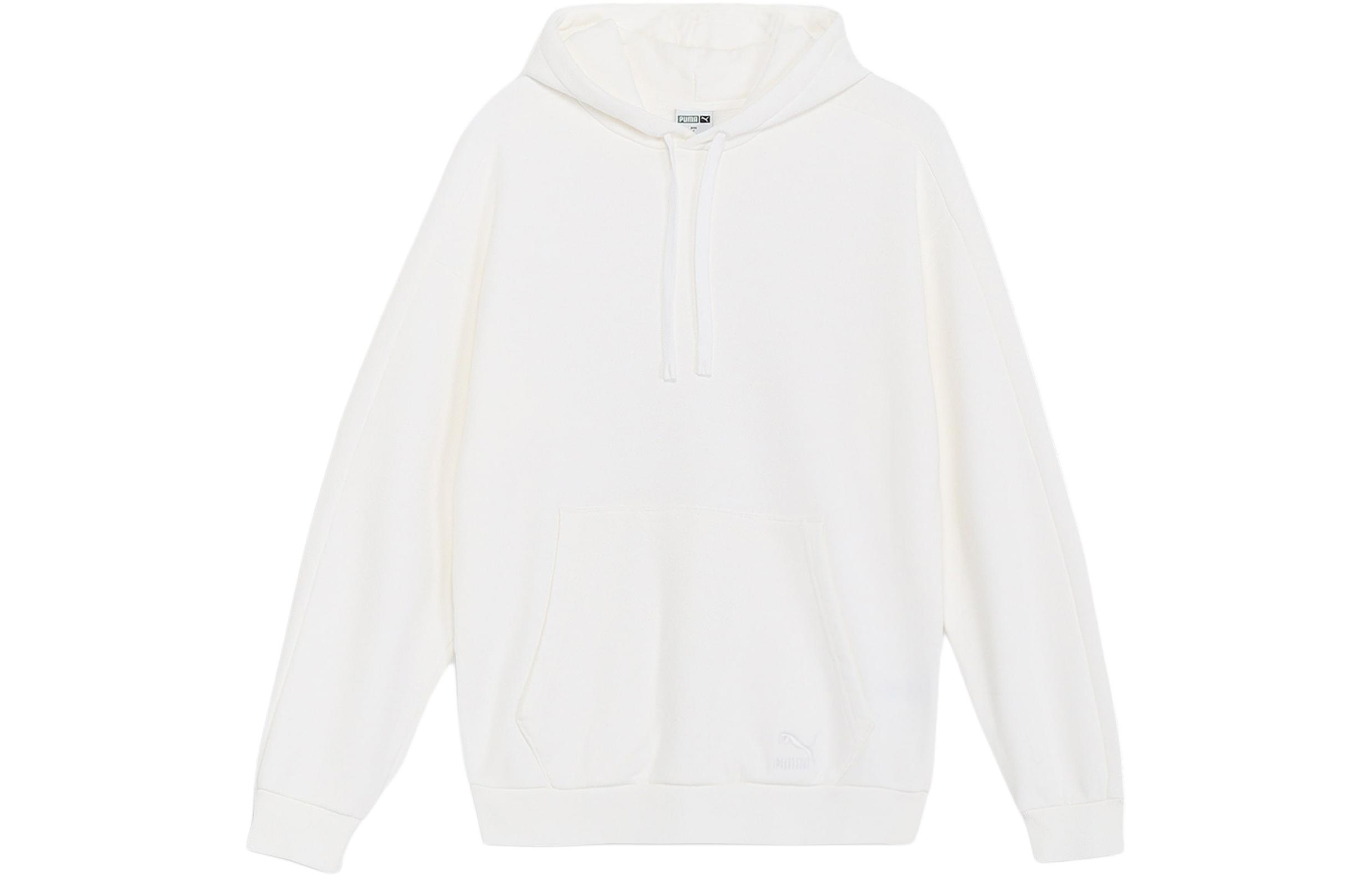 Puma White Solid Color Hoodie Pullover 535654-02
