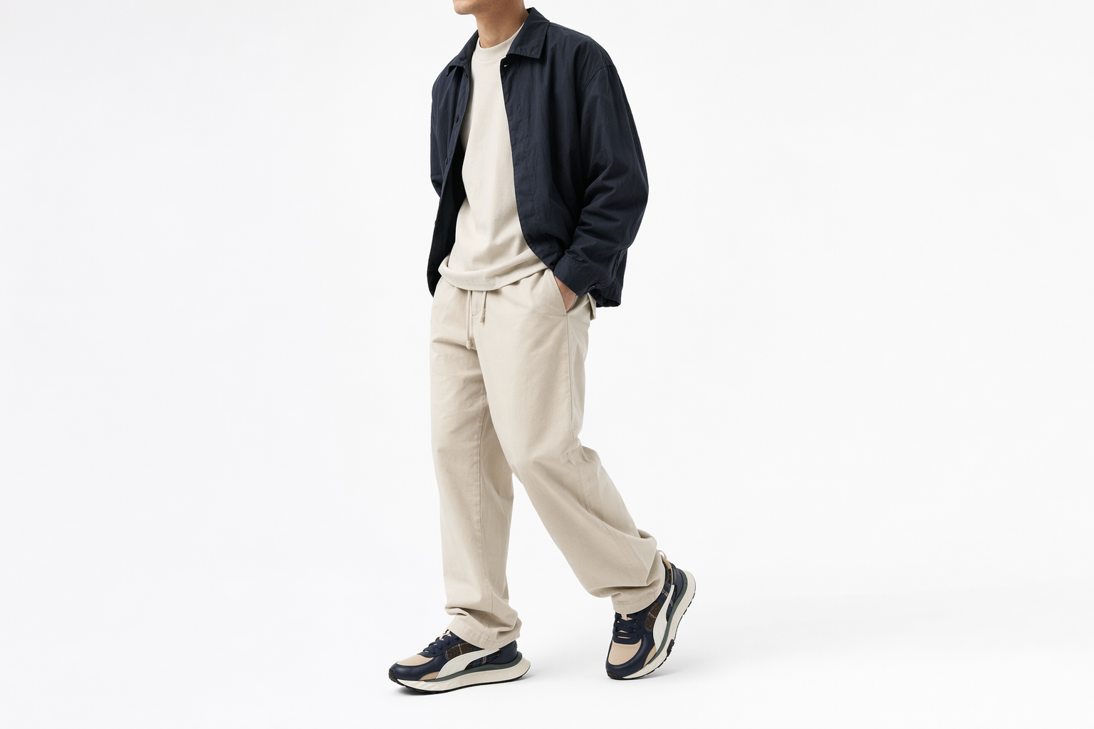 Order Puma Wild Rider Flannel ''Blauw Crème Wit'' 384186-01
