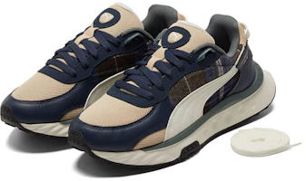 Shop Puma Wild Rider Flannel 'Blue Cream White' 384186-01