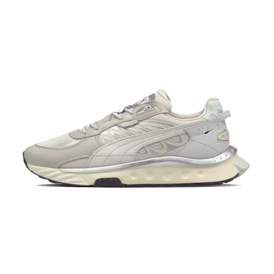 Puma Wild Rider Low-Top Running Shoes Ivory 'Gray Silver White'