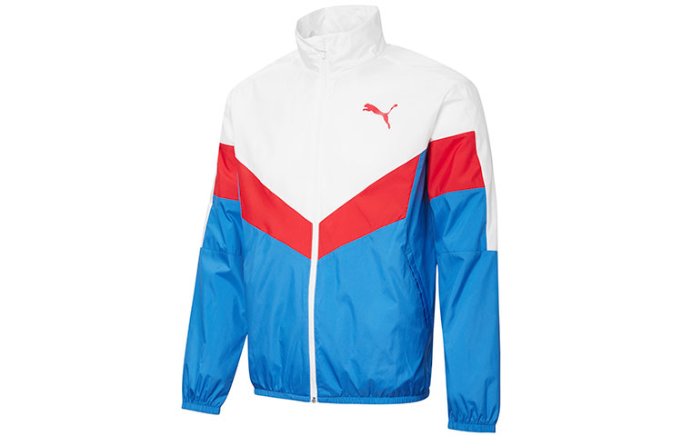 Puma Windbreaker Sports Jacket with Stand Collar - Blue 855930-41
