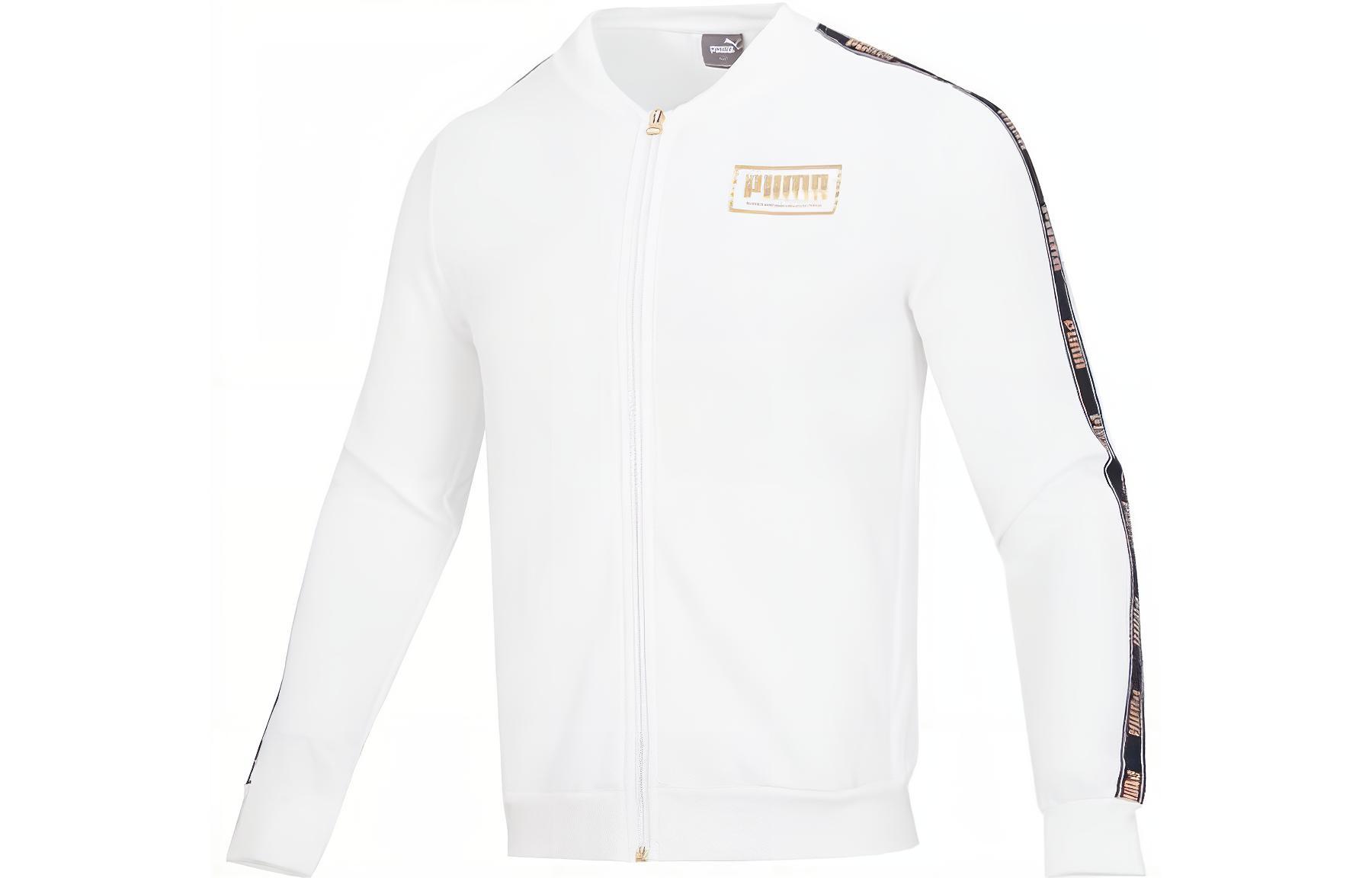 Puma Windproof Baseball Collar Jacket with Logo Print Long Sleeves Casual 582307-02