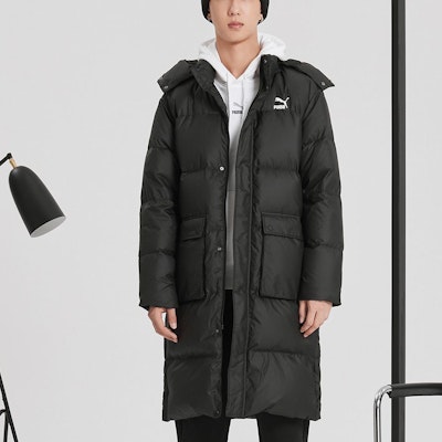 PUMA冬季男女连帽羽绒夹克后背印花 - 黑色 539572-01 Shop PUMA冬季男女连帽羽绒夹克后背印花 - 黑色 539572-01