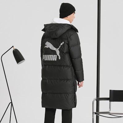 PUMA冬季男女连帽羽绒夹克后背印花 - 黑色 539572-01 Purchase PUMA冬季男女连帽羽绒夹克后背印花 - 黑色 539572-01