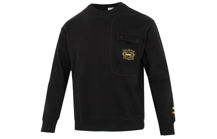 Puma Winterized Das CC Graphic Crew Black Casual Sweatshirt 539908-01