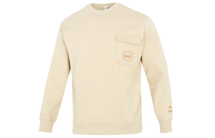 Puma Winterized Das Cc Graphic Crew Khaki Casual Pullover Sweatshirt 539908-12