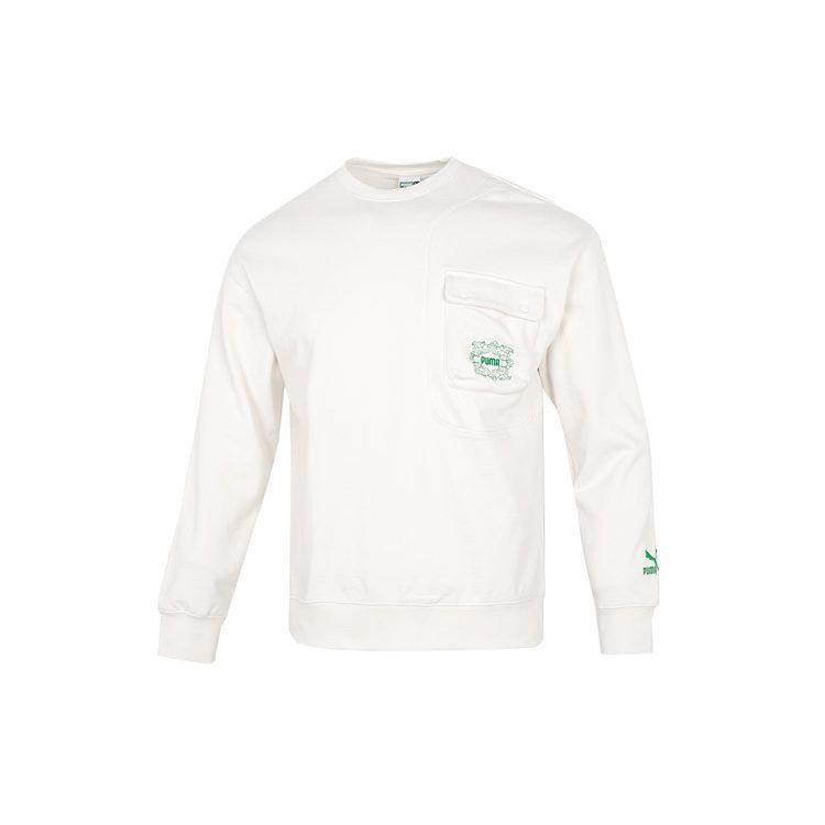 Puma Winterized White Pullover Sweatshirt - Minimalist Casual Style 539908-93