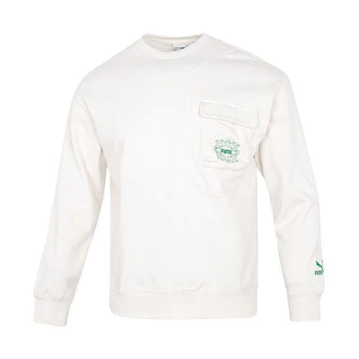 Puma Winterized White Pullover Sweatshirt - Minimalist Casual Style 539908-93