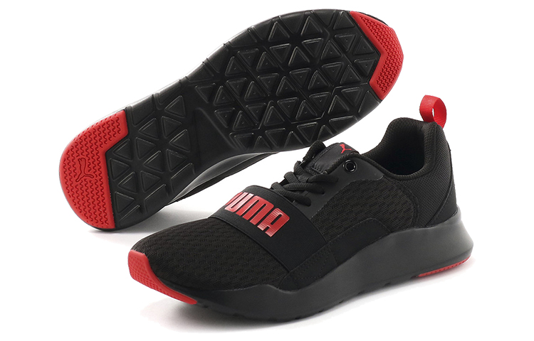 Puma Wired Low-top Running Shoes Black/Red 圖 5