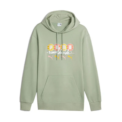 Puma Worldwide Green Letter Print Hoodie - Casual Sportswear 622646-54