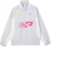Puma Woven Beyond the Speed Retro Racing Jacket Unisex Gray 631081-80 Puma Woven Beyond the Speed Retro Racing Jacket Unisex Gray 631081-80