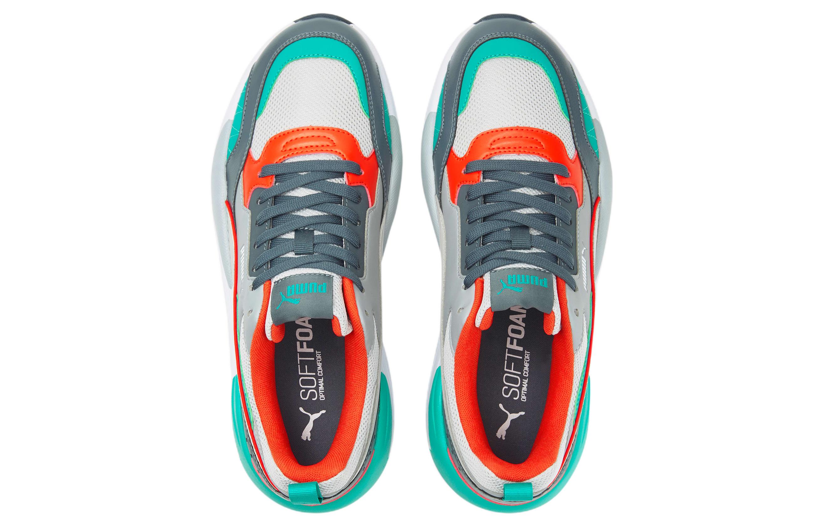 Lookbook プーマ X-Ray 2 スクエア グレー/ブルー/オレンジ 373108-46