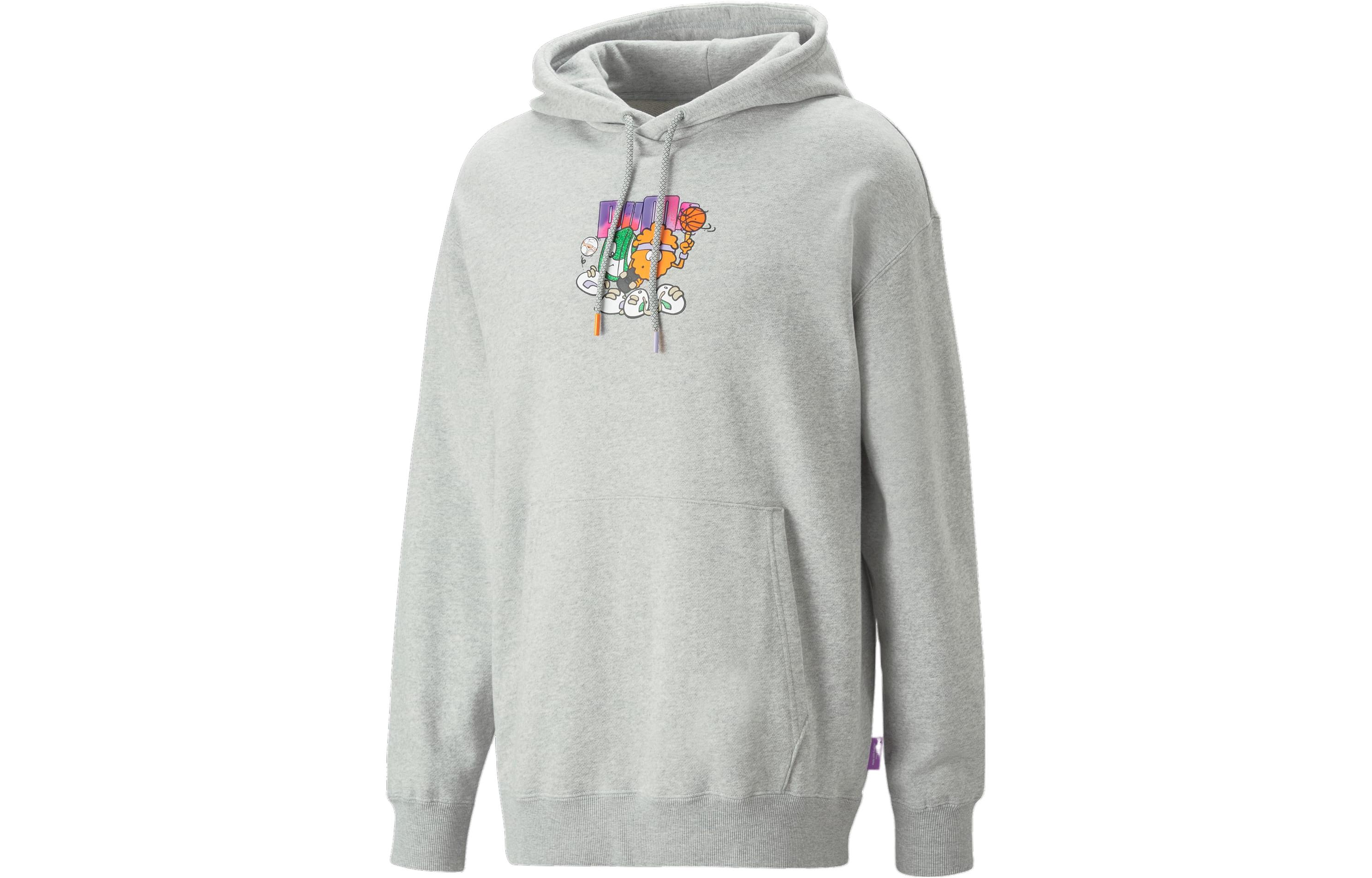 Puma x 8ENJAMIN Collaboration Cartoon Graphic Pocket Hoodie Grey 539822-04