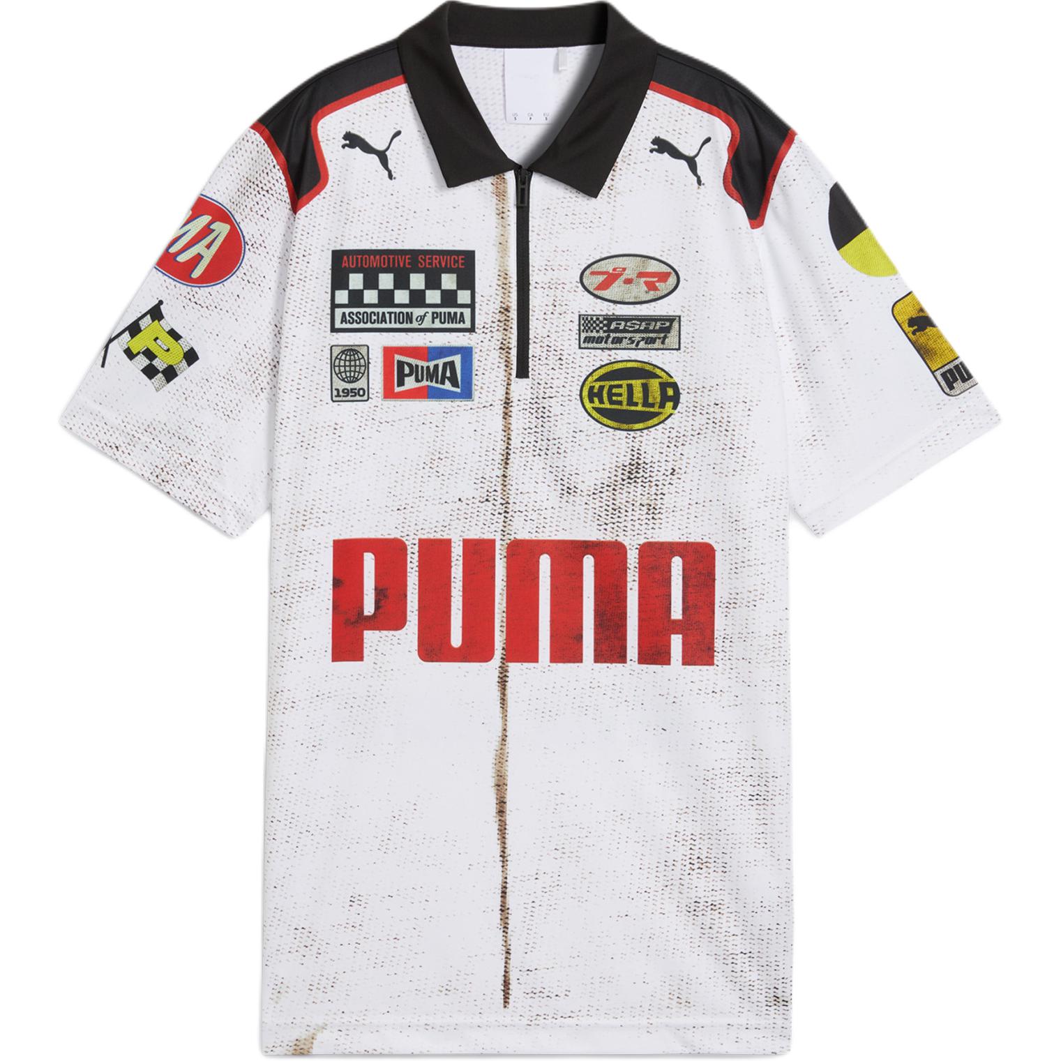 Order PUMA x A$AP Rocky Zi 賽車標誌男女款 Polo 衫 - 白色 631046-02