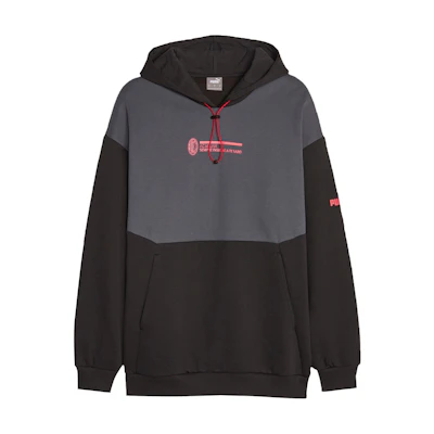 Puma AC Milan Colorblock Logo Pullover Hoodie Black 772330-22