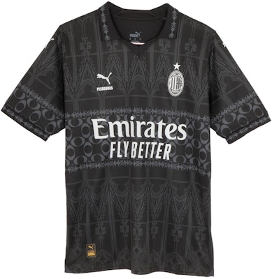 PUMA x AC Milan x PLEASURES 黑色印花男款短袖足球球衣 776064-01 Order PUMA x AC Milan x PLEASURES 黑色印花男款短袖足球球衣 776064-01