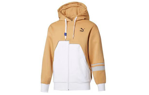Puma ADER ERROR Collaboration Patchwork Hoodie Khaki Unisex Casual Pullover 576957-02