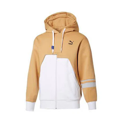 Puma ADER ERROR Collaboration Patchwork Hoodie Khaki Unisex Casual Pullover 576957-02