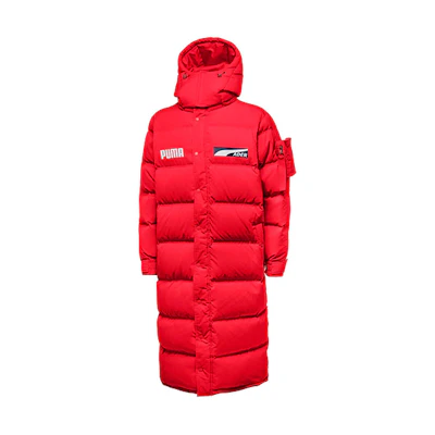 Puma ADER ERROR Red Reflective Long Down Puffer Winter Jacket Unisex 576956-43