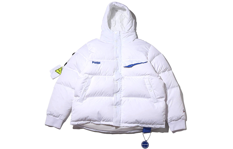 Puma x ADER ERROR White Puffer Down Jacket Winter Edition Unisex. 595534-02