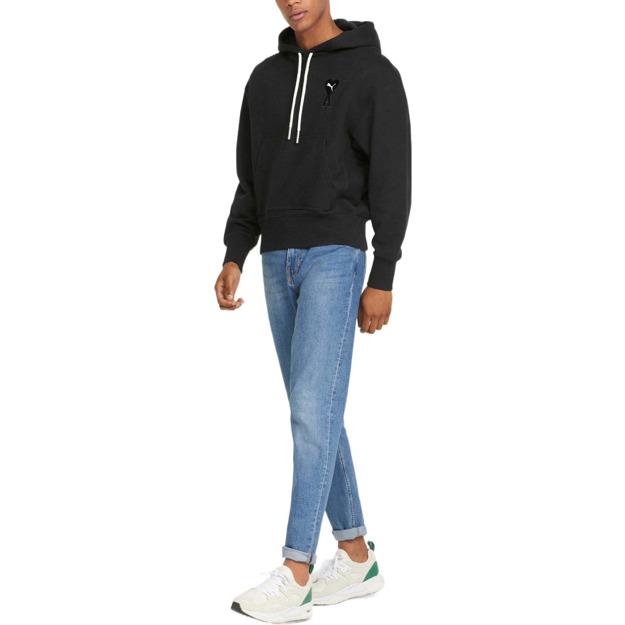 Shop PUMA x AMI 聯名 黑色標誌連帽衫 534069-01