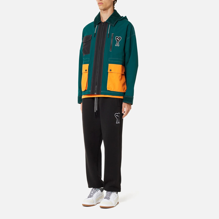 Details for PUMA x AMI拼色口袋衬衫外套 大学绿 男女同款 户外穿搭 535990-24