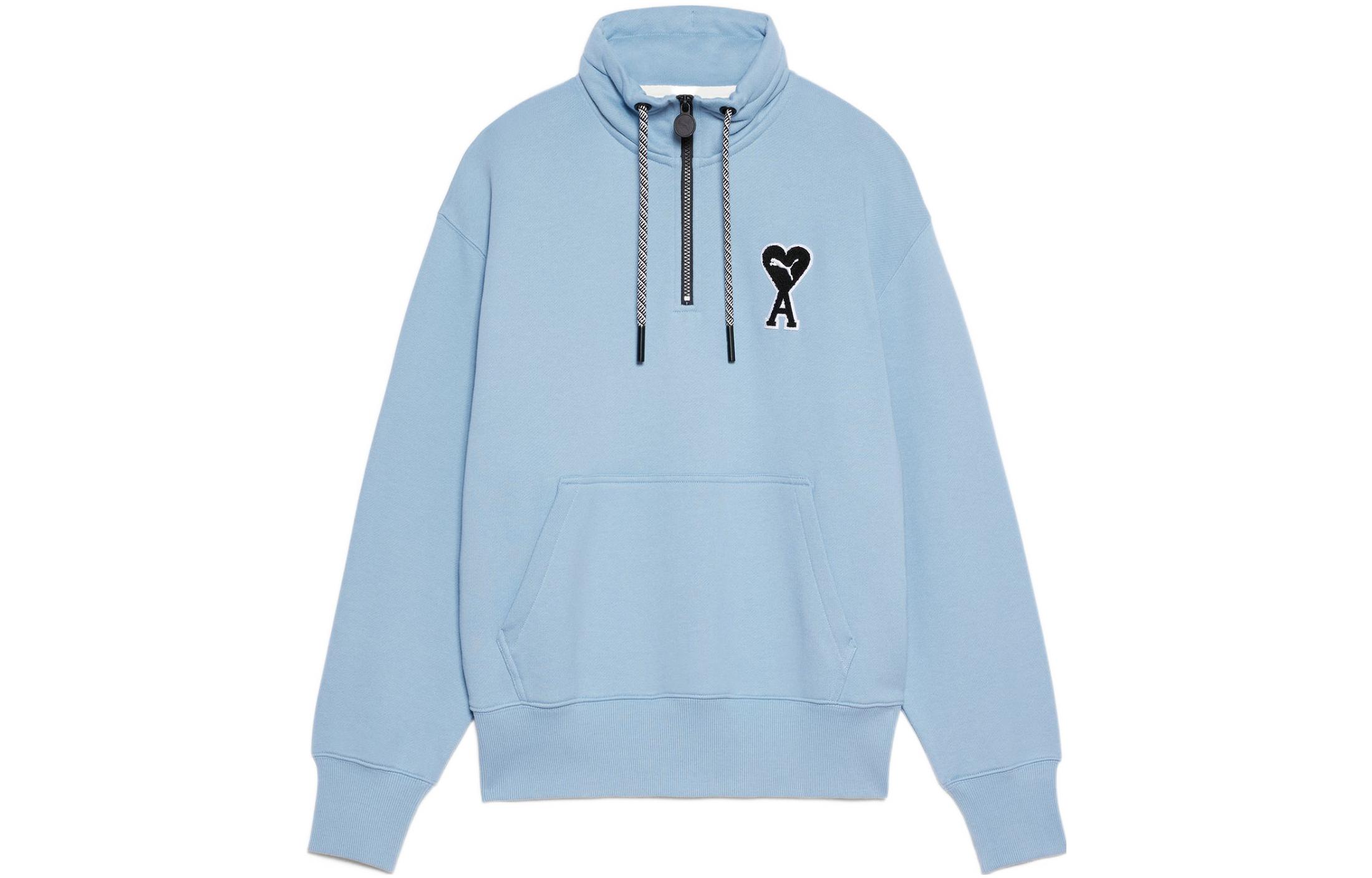 Order PUMA x AMI Hoodie Logo Hati Unisex Smog Biru Kolaborasi. 535993-73