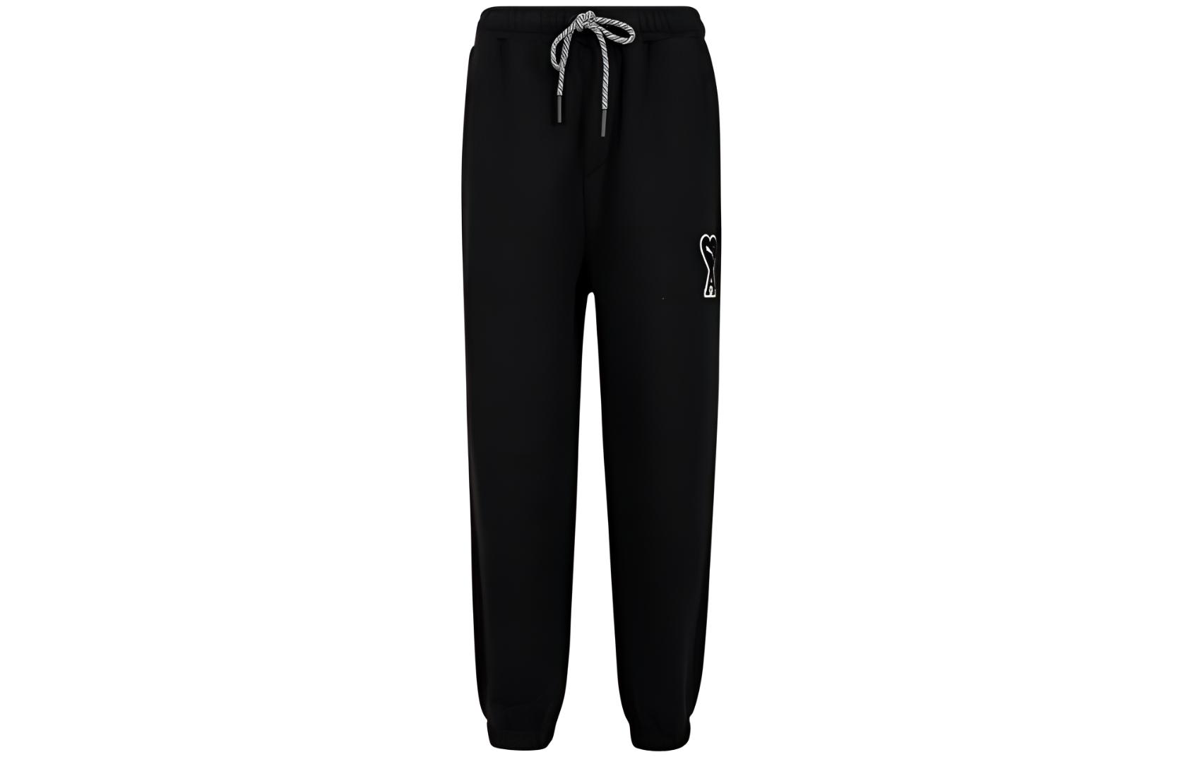 PUMA x AMI Logo Print Black Jogger Pants Unisex Collection. 535996-01