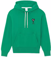 PUMA x AMI Paris Collab Green Hoodie with Heart Logo - Fall Casualwear. 534069-96 PUMA x AMI Paris Collab Green Hoodie with Heart Logo - Fall Casualwear. 534069-96