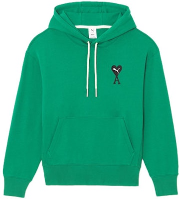 PUMA x AMI Paris聯名款綠色愛心Logo連帽衫 - 秋季休閒服飾 534069-96 Buy PUMA x AMI Paris聯名款綠色愛心Logo連帽衫 - 秋季休閒服飾 534069-96