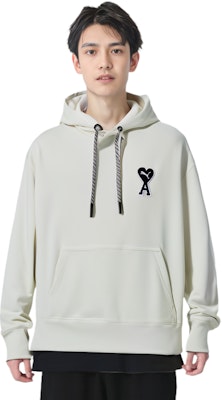 PUMA x AMI Paris 聯名款愛心標誌連帽衫 男女款 奶白色。 536231-75 Details for PUMA x AMI Paris 聯名款愛心標誌連帽衫 男女款 奶白色。 536231-75