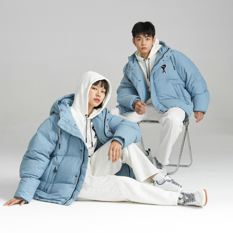 Purchase PUMA x AMI Paris聯名心型Logo拉鍊連帽外套 藍色男女款 535991-73