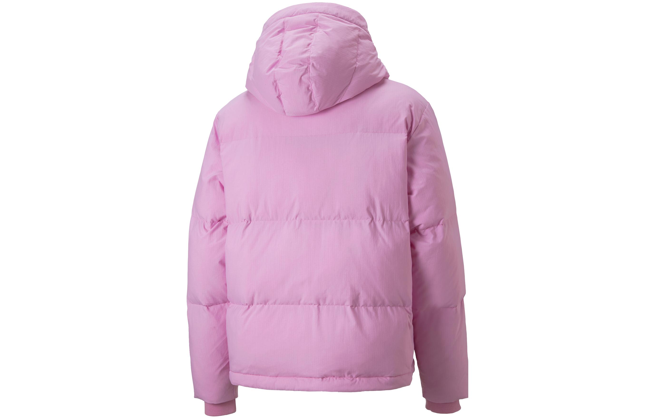 Lookbook PUMA x AMI Paris 愛心標誌拉鍊連帽羽絨外套 中性 淡紫色 535991-88