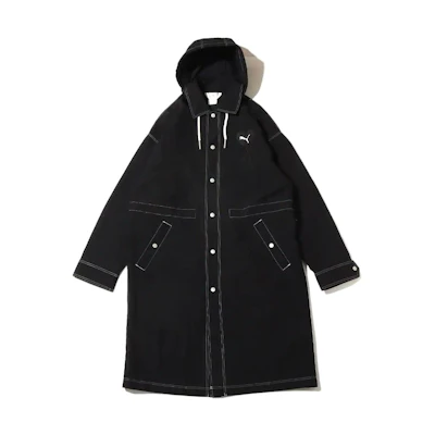 Puma AMI Paris Long Lightweight Heart Logo Hooded Jacket - Black 534064-01