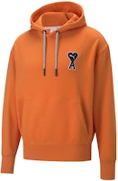 PUMA x AMI Paris Unisex Hoodie Bright Orange with Heart Logo Collaboration. 536231-72 PUMA x AMI Paris Unisex Hoodie Bright Orange with Heart Logo Collaboration. 536231-72