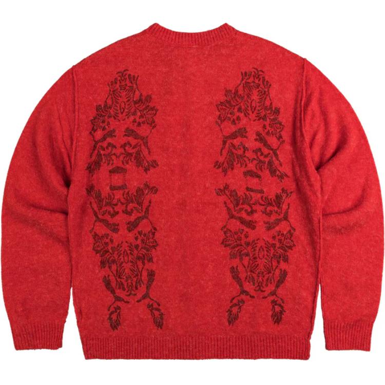 Lookbook PUMA × ARIES FW24 ユニセックス ロングスリーブ ニットセーター - ティムレスレッド 627978-11