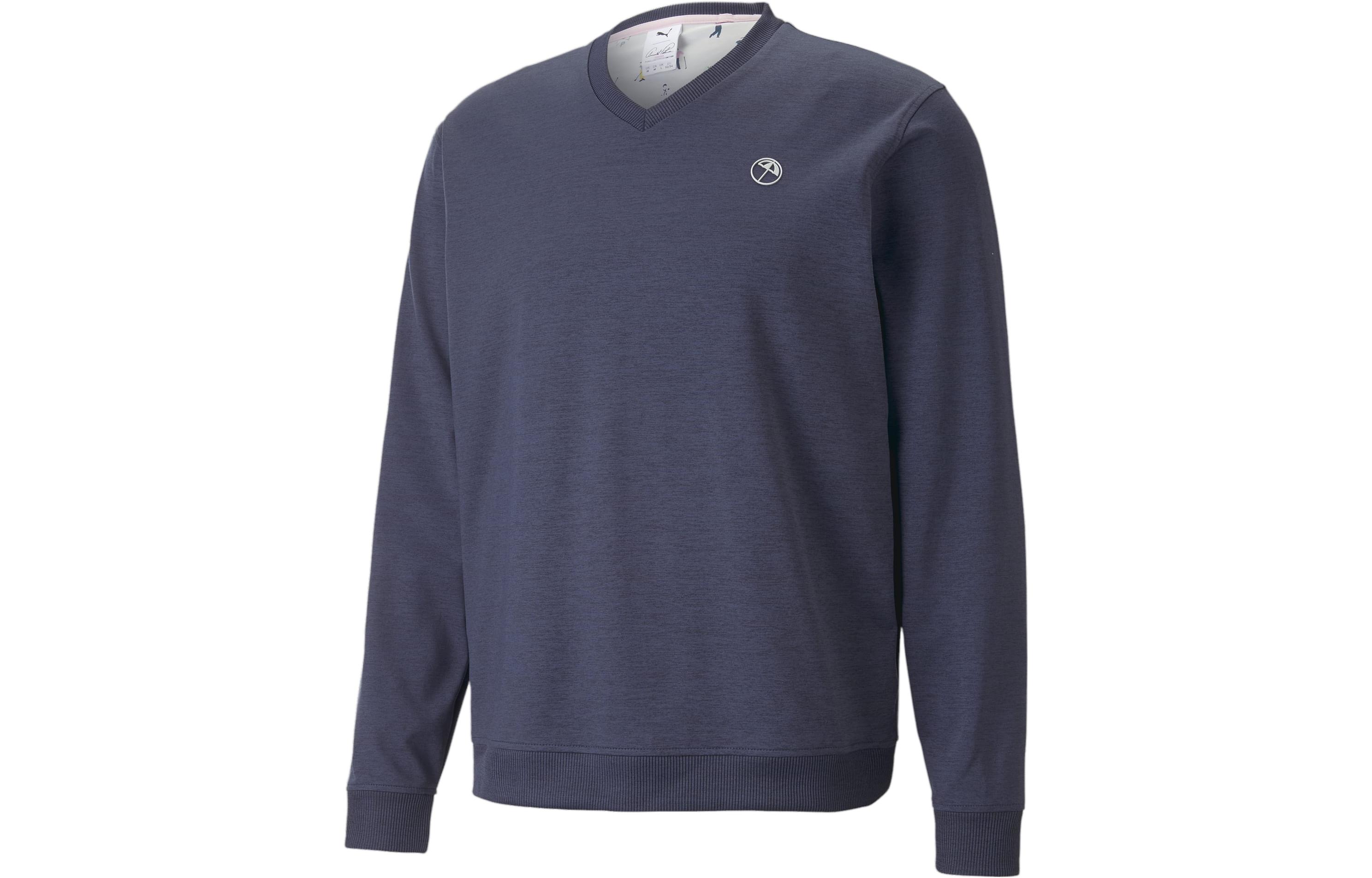 Puma Arnold Palmer CLOUDSPUN Navy V-Neck Long-Sleeve Sweatshirt 538760-02