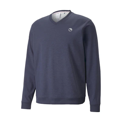 Puma Arnold Palmer CLOUDSPUN Navy V-Neck Long-Sleeve Sweatshirt 538760-02