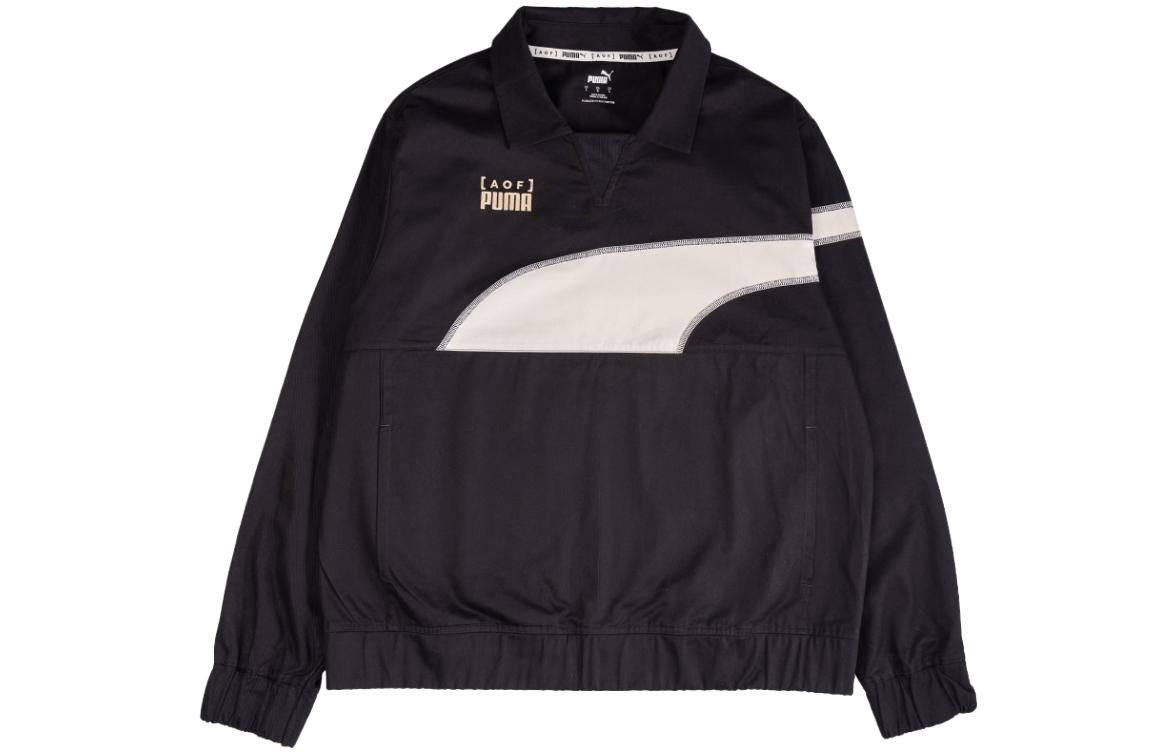 Puma Art of Football FW23 Black Half-Zip Kangaroo Pocket Unisex Sweatshirt 658805-01