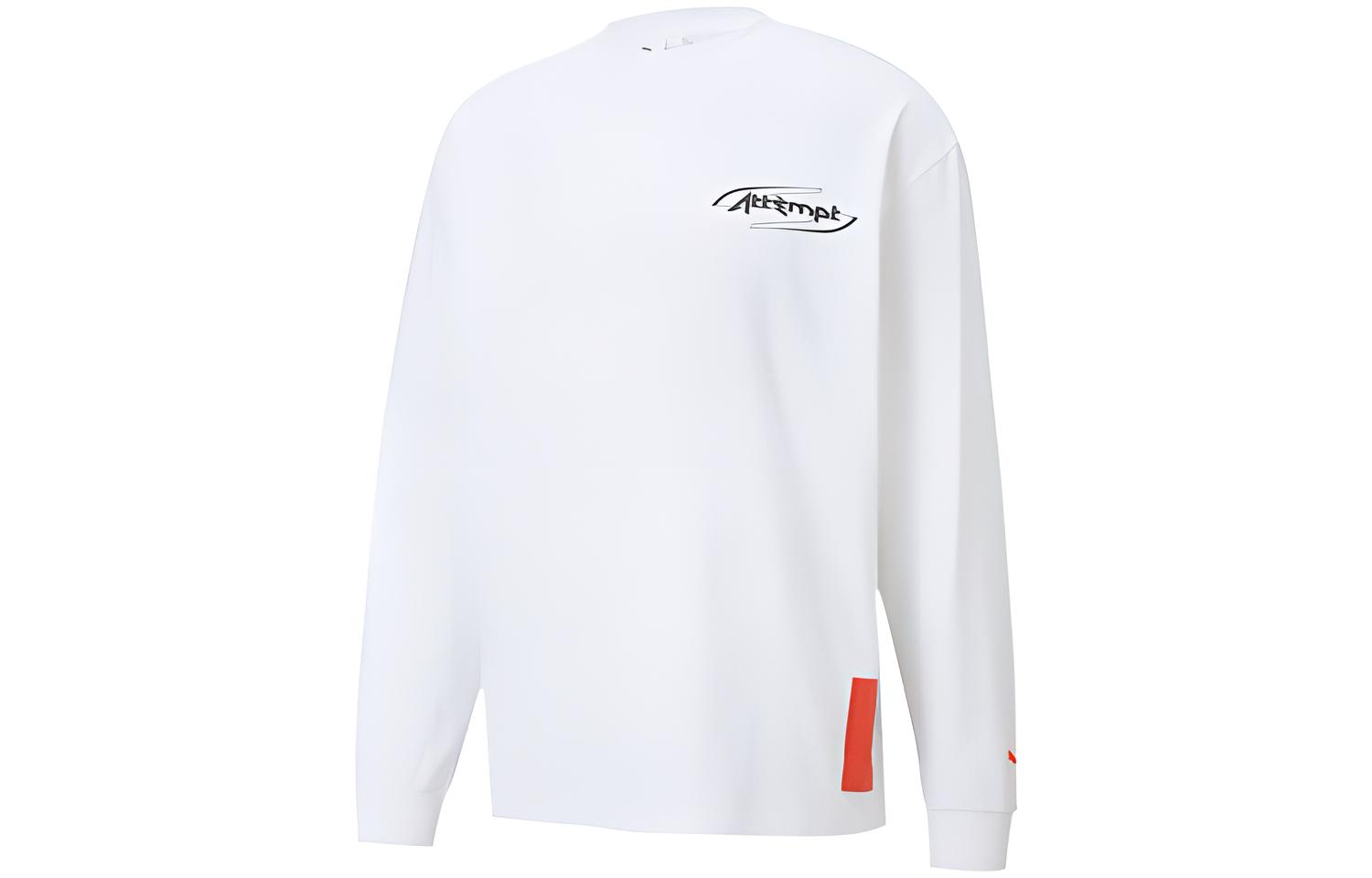 Puma ATTEMPT Collaboration Logo Print Crewneck Sweatshirt White 598274-02