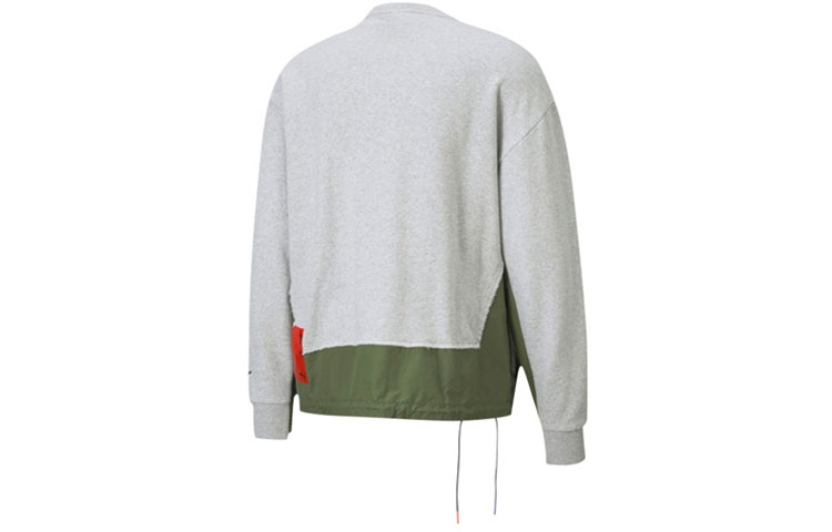 Lookbook 푸마 x 어템트 패치워크 크루넥 스웻셔츠 라이트 헤더 그레이 캐주얼 598273-04