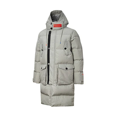 Puma ATTEMPT Winter Down Jacket Hoodie Stone Gray 598253-84