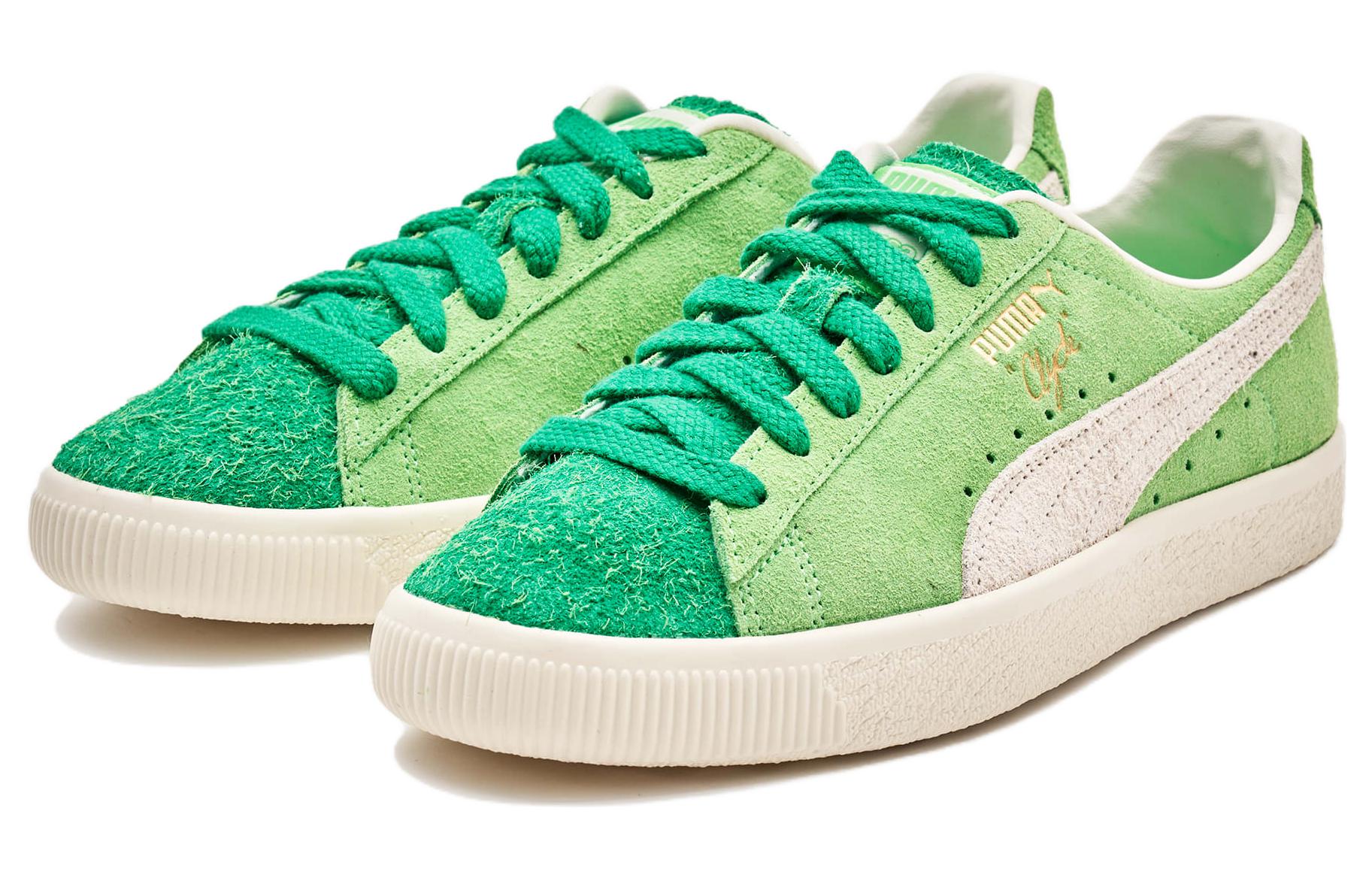 Shop PUMA Clyde Balansa 耐磨輕便 低幫 板鞋 男女同款 綠米