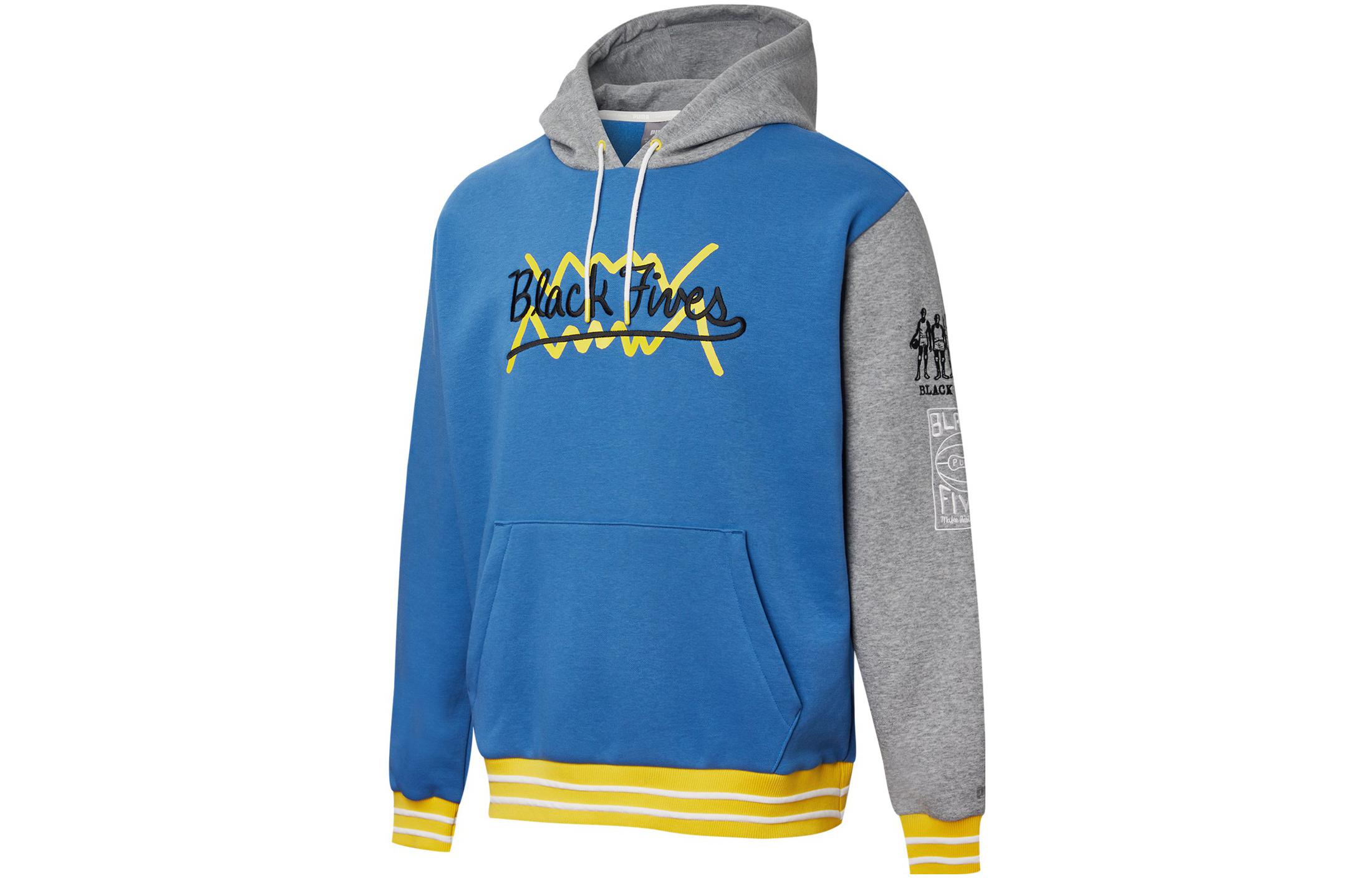 Puma Black Fives Multicolor Logo Print Long-Sleeve Sweatshirt Men 532263-02