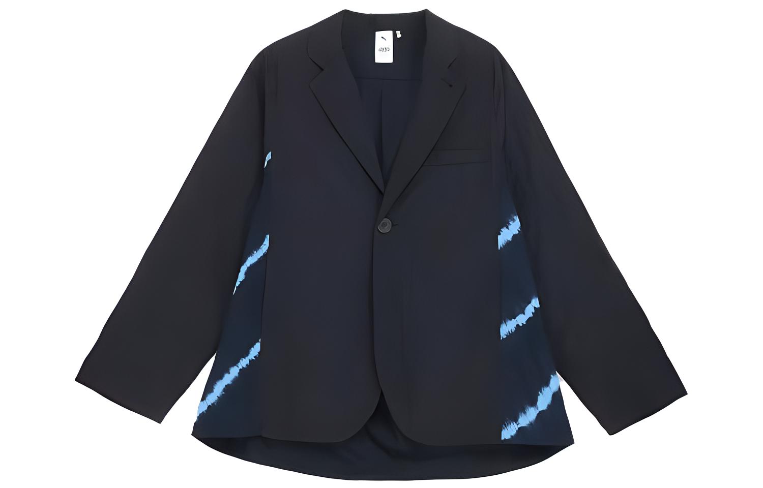 PUMA x BLUE BLUE JAPAN FW23 Indigo Textured Single-Breasted Blazer Unisex Navy Blue 623671-16