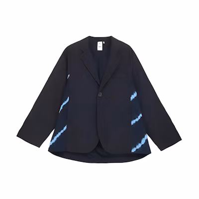 PUMA BLUE BLUE JAPAN FW23 Indigo Textured Single-Breasted Blazer Unisex Navy Blue 623671-16