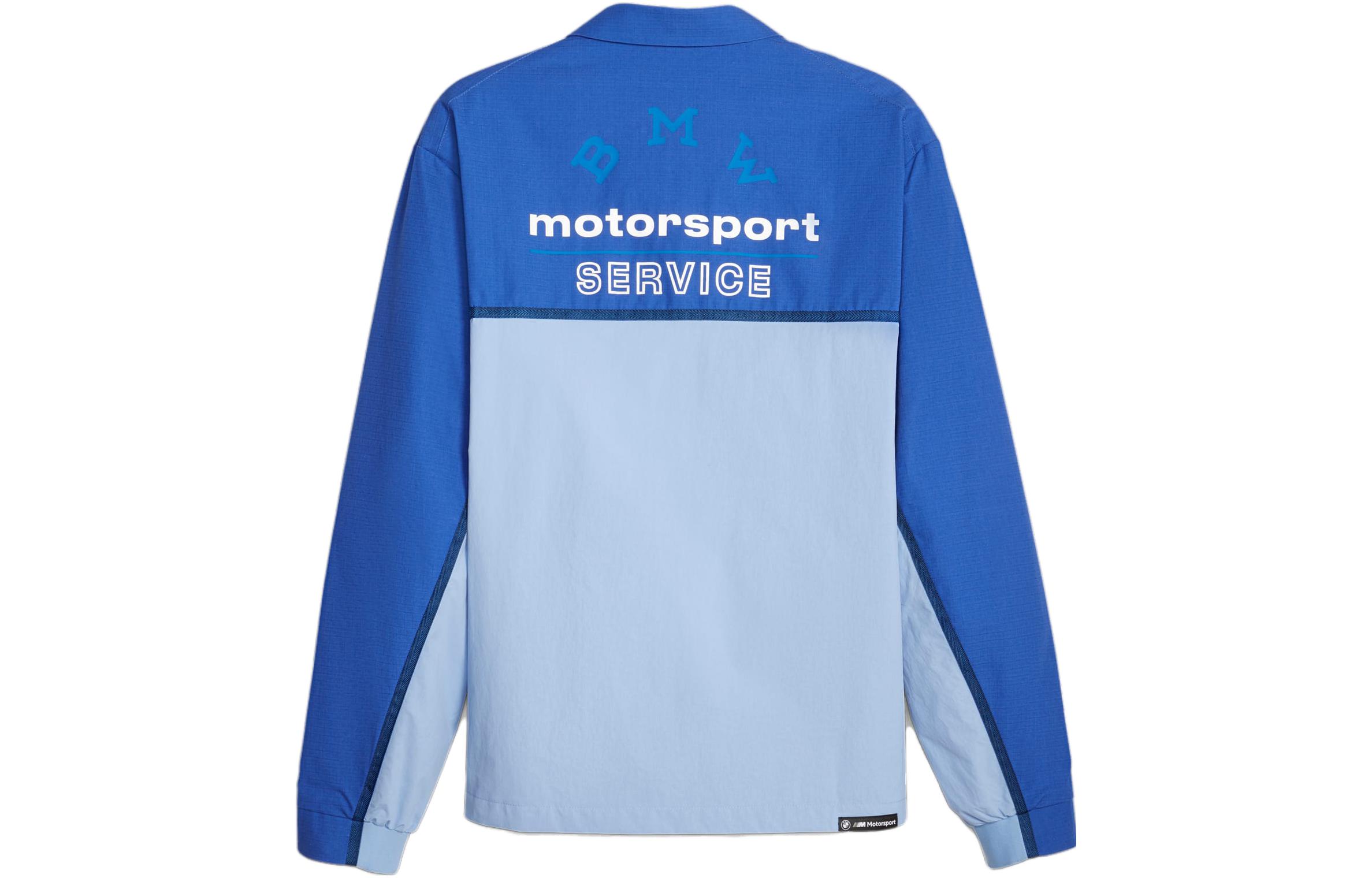 Puma BMW Blue Collared Long-Sleeve Jacket with Back Letter Print 622456-92