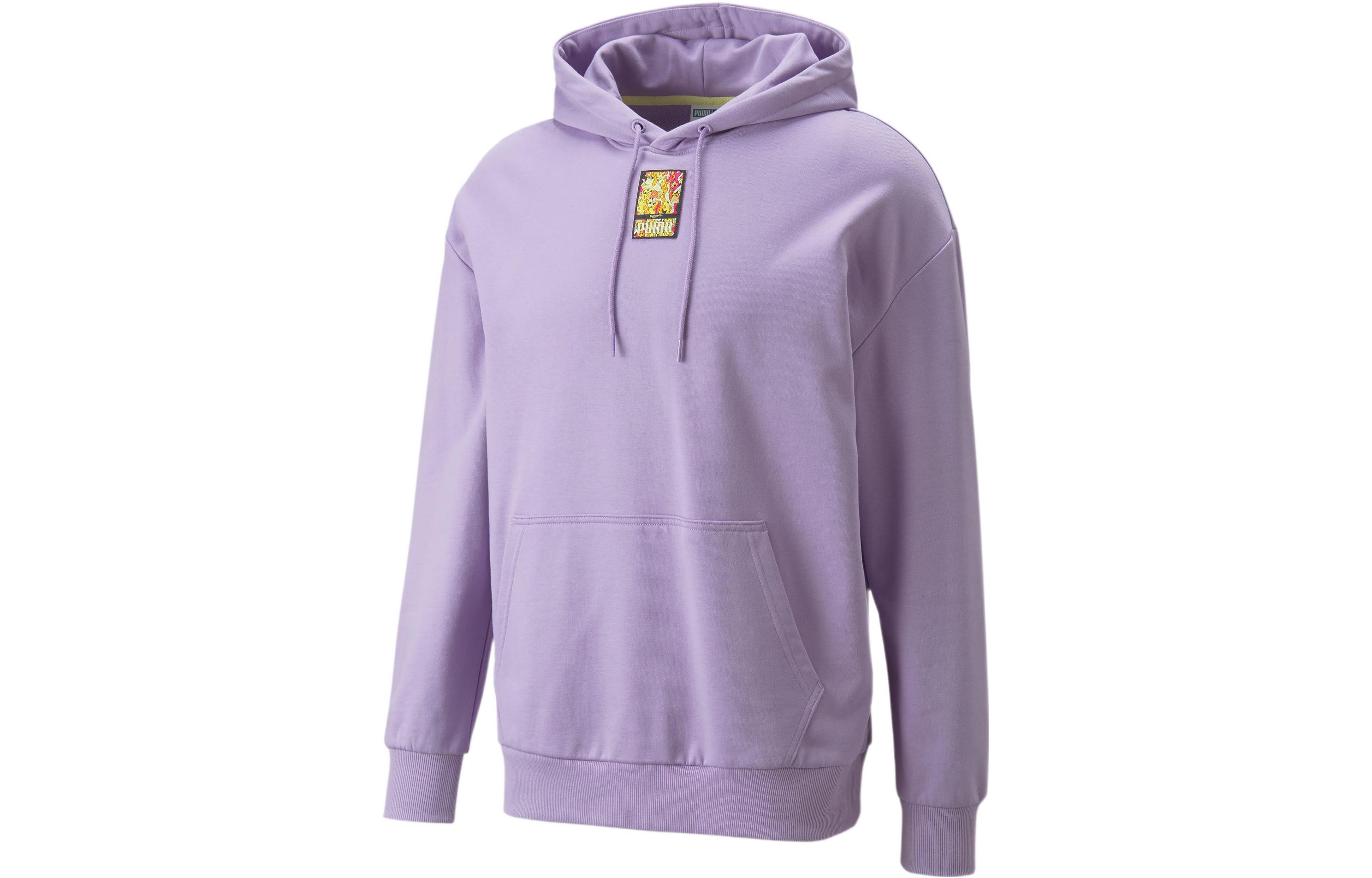 Puma BRITTO Purple Logo Hoodie Unisex Collab Pullover with Drawstring 532230-81