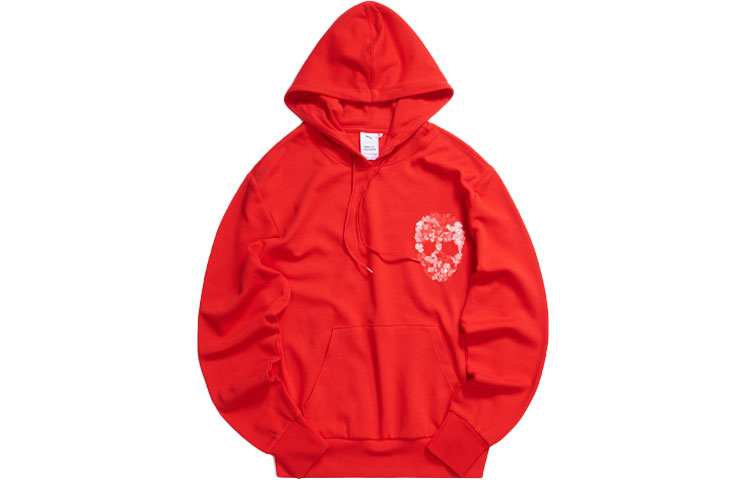 Puma BT Collaboration Graphic Print Oversized Hoodie Unisex Red 578223-11