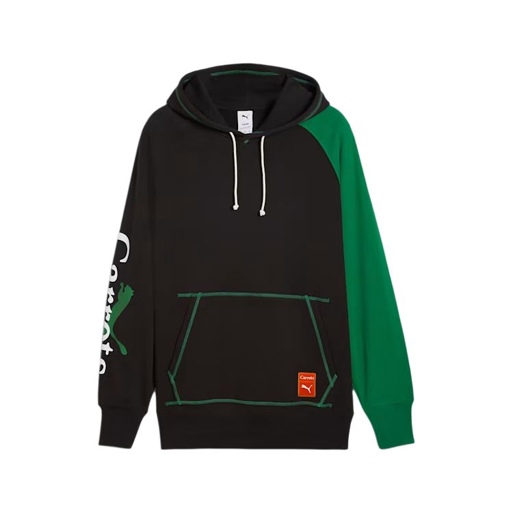 Puma CARROTS SS24 Logo Printed Hoodie Black Green Fashion Style 627445-01